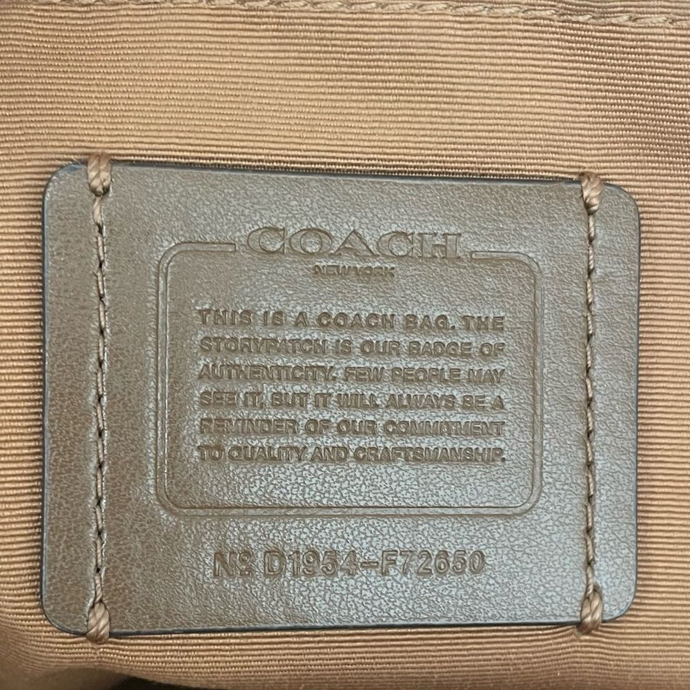 COACH ELLE LEATHER CHAIN TOTE SHOULDER BAG 72650 WHITE CHALK PEBBLE PURSE - Picture 8 of 13